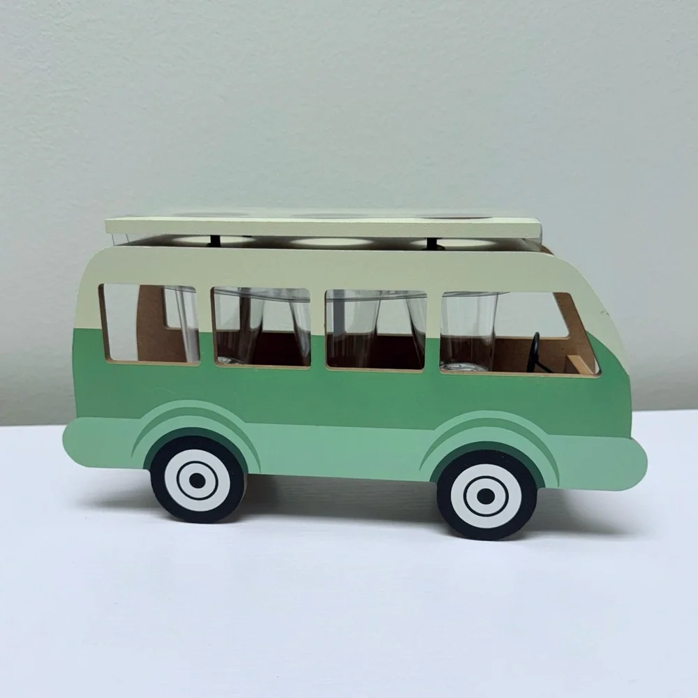 New! Shot Glasses in Green Camper Van Target Bullseye Playground